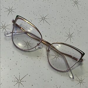 Gold and Green Cat Eye Frames